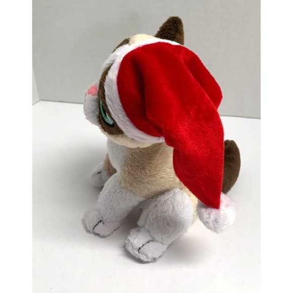 Grumpy Cat Plush Stuffed Animal Doll Toy Santa Hat 7 in Tall - Picture 4 of 6